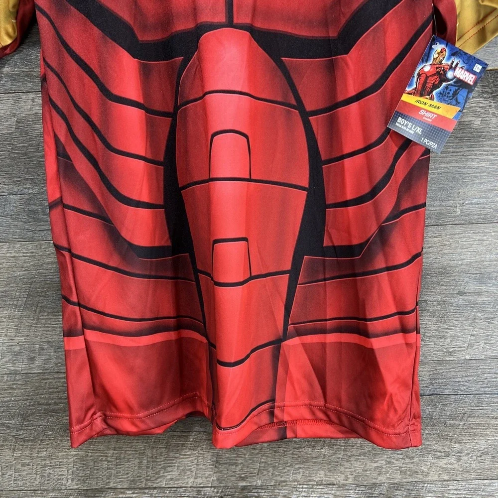 Marvel Iron Man Costume T-shirt Child Size L/XL Fits Up To Size 16 New w/ Tags